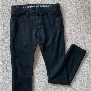 Articles of society black leatherish jeans
